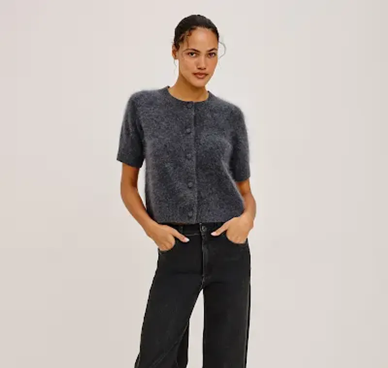 Rails Roman Cardigan Charcoal 