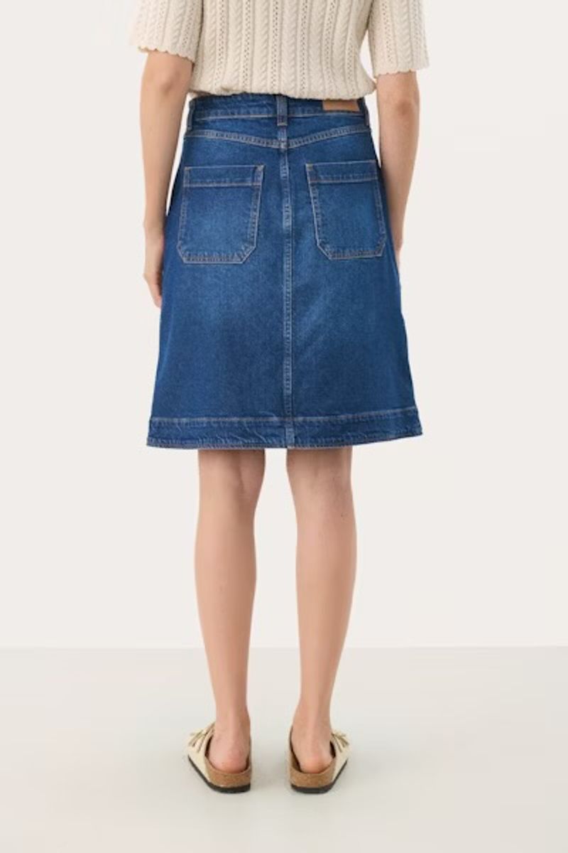 Part Two Tammie Skirt Medium Dark Blue