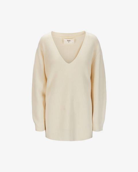 Bilde av IBEN Sand Sweater White